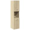 vidaXL Bathroom Furniture Set Sonoma oak, White Engineered wood, Ceramic