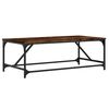vidaXL Coffee Table Smoked Oak Engineered Wood, Metal 39.4x19.7x13.8 in
