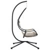 vidaXL Hanging Egg Chair Folding Taupe 37.01 x 42.13 x 77.36 in Steel