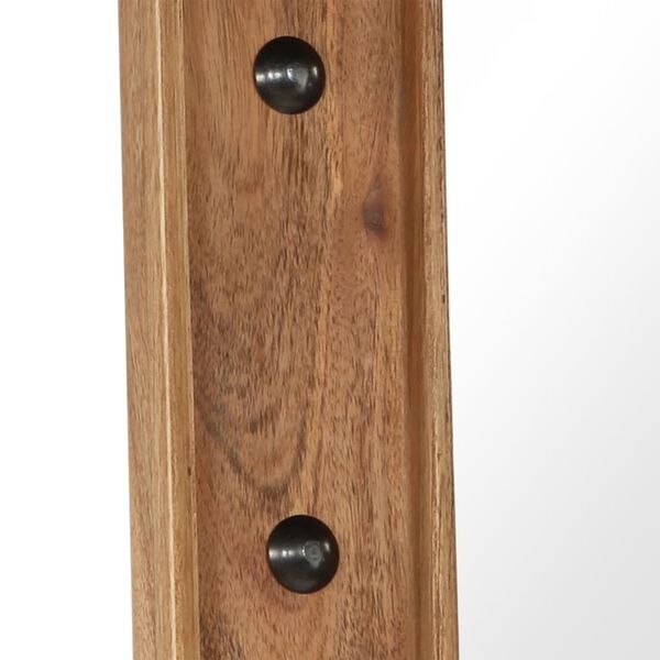 vidaXL Mirror Brown Solid Acacia wood Medium Decorative Inlays Mirror