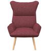 vidaXL Armchair Wine Red 27.17 x 29.13 x 36.61 in Sherpa Fabric