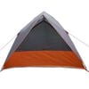 vidaXL Camping Tent Grey and Orange 125.98 x 108.27 x 74.80 in Taffeta