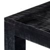 vidaXL Coffee Table Black Solid Mango Wood 43.3x19.7x13.8 in Industrial
