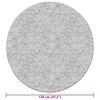 vidaXL Rug Grey 100% Polyester Ø 47.2 in Decorative Inlays Rug Round