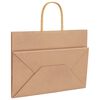 vidaXL Paper Bags 250 pcs with Handles Brown 12.6x6.7x9.8"