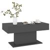 vidaXL Coffee Table Grey Engineered Wood Medium Durable Coffee Table