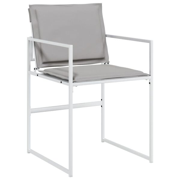 vidaXL Garden Dining Set White, Light Gray