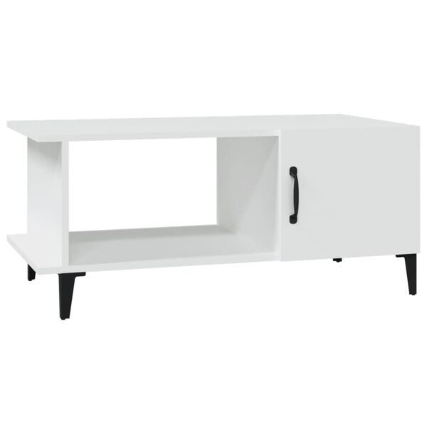 vidaXL Coffee Table White Engineered wood, metal Small Coffee Table