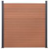 vidaXL Fence Panel Set Brown 207.1"x73.2" WPC