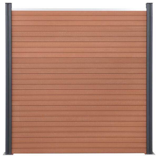vidaXL Fence Panel Set Brown 207.1"x73.2" WPC