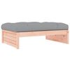 vidaXL Garden Footstool Grey, Natural Wood