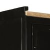 vidaXL Bathroom Cabinet Black and Brown Iron and Solid Mango Wood Medium