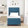 vidaXL Box Spring Bed with Headboard Blue 35.4" x 78.7" Velvet