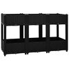 vidaXL Raised Bed Black Polypropylene Large Raised Bed Rectangular