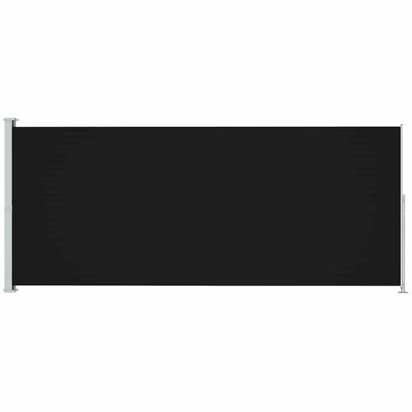 vidaXL Side Awning Black and Grey Polyester with PU coating