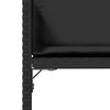 vidaXL Garden Chair Set of 4 Black PE Rattan, Powder-Coated Steel