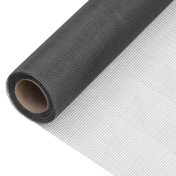 vidaXL Mesh Screen Fiberglass 44.1x196.9" Black