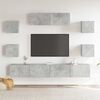 vidaXL 7 Piece TV Stand Set Concrete Gray Engineered Wood