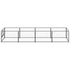 vidaXL Dog Kennel Black Steel Large Locks Dog Kennel Rectangular