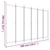 vidaXL 6-Panel Room Divider White 118.1"x78.7" Fabric