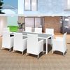 vidaXL Outdoor Furniture Set Cream White