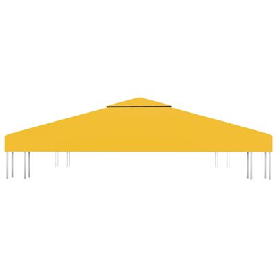 vidaXL 2-Tier Gazebo Top Cover 1 oz/ft² 9.8'x9.8' Yellow