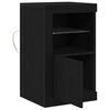vidaXL LED Sideboard Black Oak 16.14 x 14.57 x 26.38 in