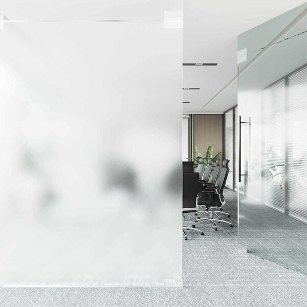 vidaXL Self-adhesive Window Film Frosted White 23.62 x 787.40 in PVC
