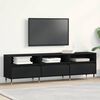 vidaXL TV Cabinet Black Oak 59.06 x 11.81 x 17.52 in Engineered Wood