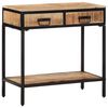 vidaXL Console Table 27.6"x13.8"x27.6" Solid Rough Wood Mango