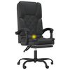 vidaXL Massage Office Chair Black Faux leather, metal, plywood
