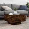 vidaXL Coffee Table Smoked oak Engineered wood Low, Compact Coffee Table