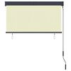vidaXL Outdoor Roller Blind Cream 100% polyester, aluminum, steel