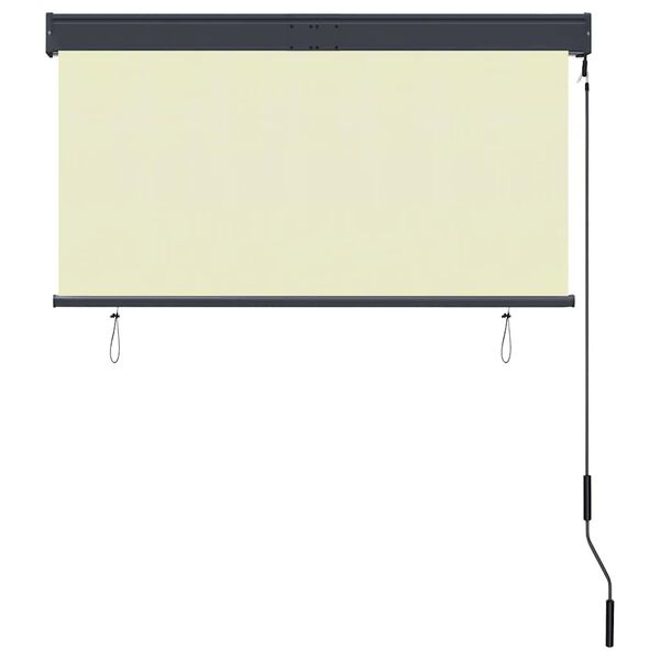 vidaXL Outdoor Roller Blind Cream 100% polyester, aluminum, steel