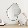 vidaXL Wall Mirror Black Glass, PVC 19.7 x 15.7 in Wall mounting