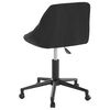 vidaXL Swivel Office Chair Black Velvet, Steel Height-Adjustable