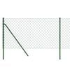 vidaXL Chain Link Fence Green 2.6x82.0'