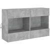 vidaXL 6 Piece TV Wall Stand Set with LED Lights Concrete Gray