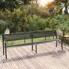 vidaXL Twin Garden Bench Black Powder-coated steel, Plastic 93.3 in wide