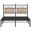 vidaXL Bed Frame Sonoma oak Engineered wood, steel Double Bed Frame