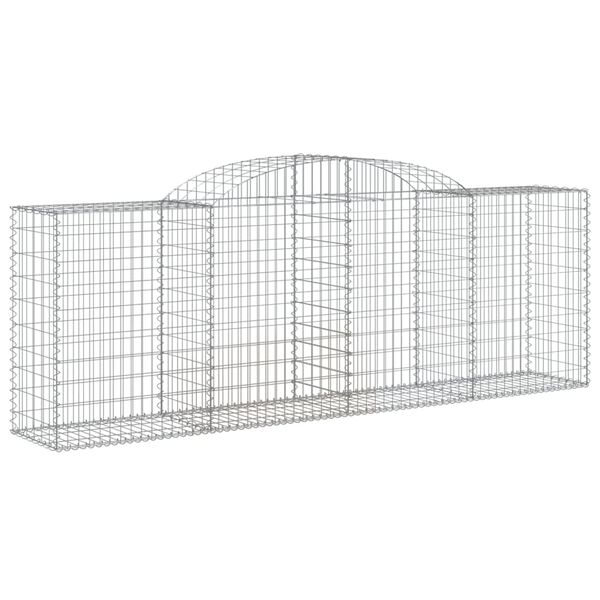 vidaXL Gabion Basket Set of 25 Silver Galvanized Iron Extra Large