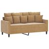 vidaXL Sofa Set Brown Velvet (100% polyester), metal, textilene, plywood
