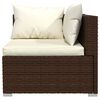 vidaXL Garden Lounge Set Brown PE rattan Large Seats Many