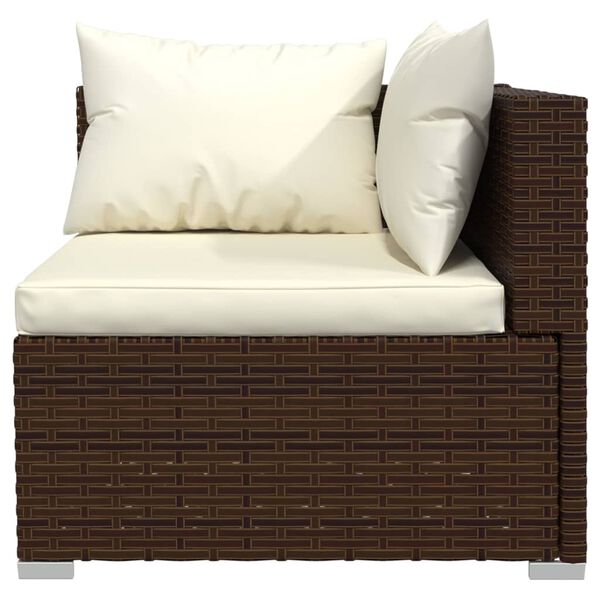 vidaXL Garden Lounge Set Brown PE rattan Large Seats Many