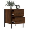 vidaXL Bedside Cabinet Brown Oak Engineered wood, iron