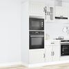 vidaXL Oven Cabinet Set of 2 Gloss White Engineered wood Compact