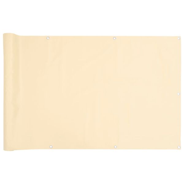 vidaXL Balcony Privacy Screen Cream 118.1x35.4" PVC