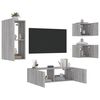 vidaXL TV Wall Cabinet Grey Sonoma Engineered wood TV Wall Cabinet