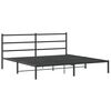 vidaXL Bed Frame Black Powder-Coated Steel Double Bed Frame