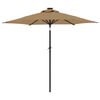 vidaXL Garden Parasol Taupe Polyester fabric, steel Large Tiltable